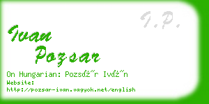 ivan pozsar business card